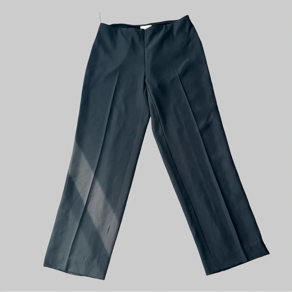 Vintage Joseph Ribkoff Black Front Zip Wide Leg Pants